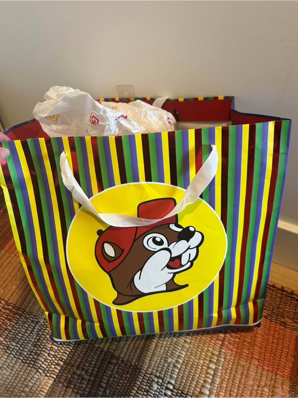 Buc-ee’s Colorful Striped Gift Bag